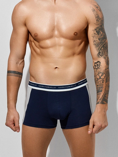 картинка Трусы боксеры мужские синие  от магазина мужской одежды Mark Formelle