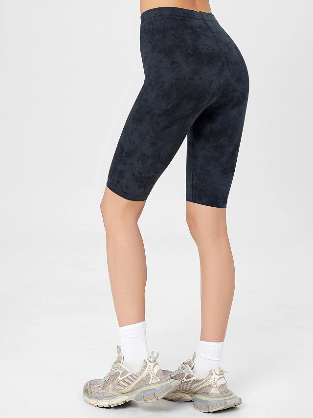 Велосипедки женские черные с принтом - 2