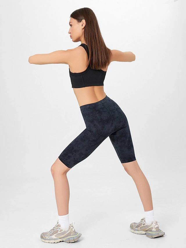 Велосипедки женские черные с принтом - 7