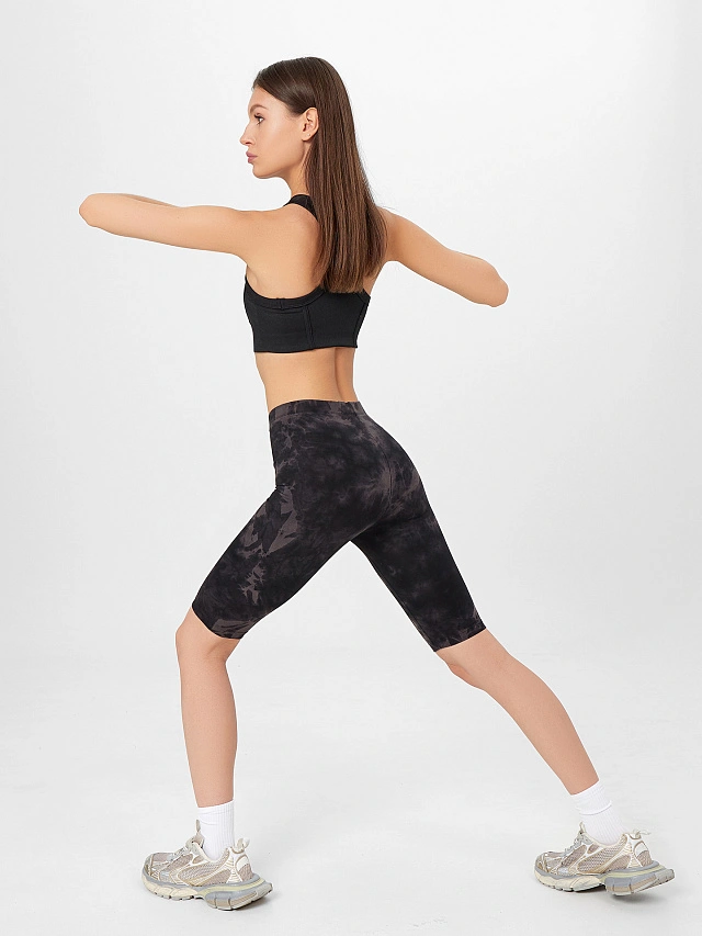 Велосипедки женские фиолетовые с принтом - 7