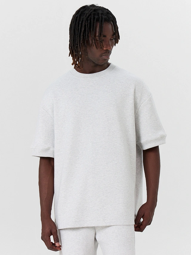 Комплект мужской серый: футболка и шорты - 3