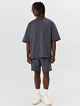 Комплект мужской серый: футболка и шорты