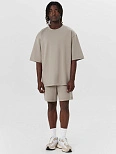 Комплект мужской бежевый: футболка и шорты