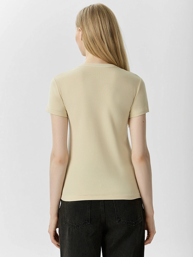 Футболка женская бежевая - 2