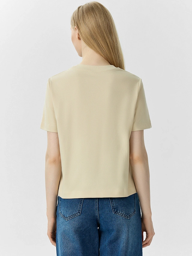 Футболка женская бежевая - 2