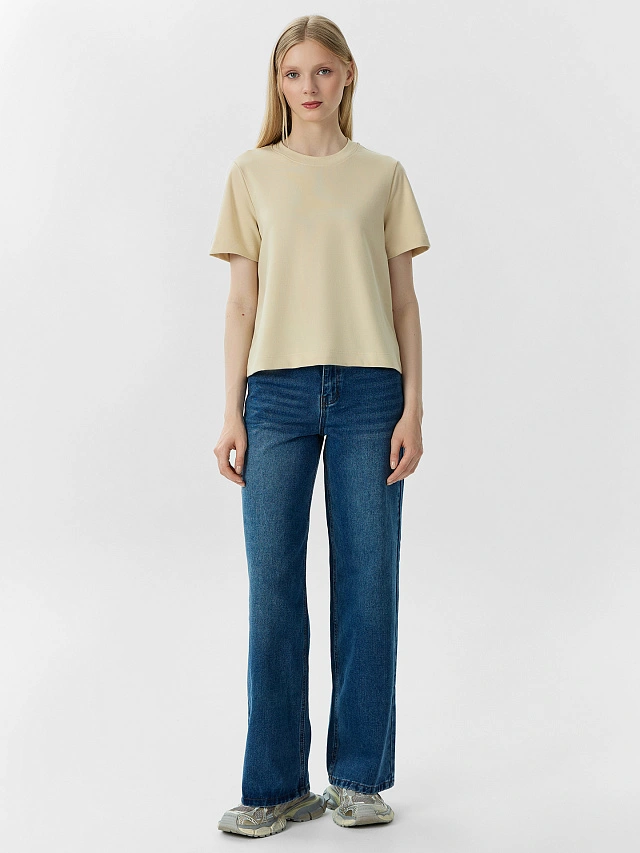 Футболка женская бежевая - 3