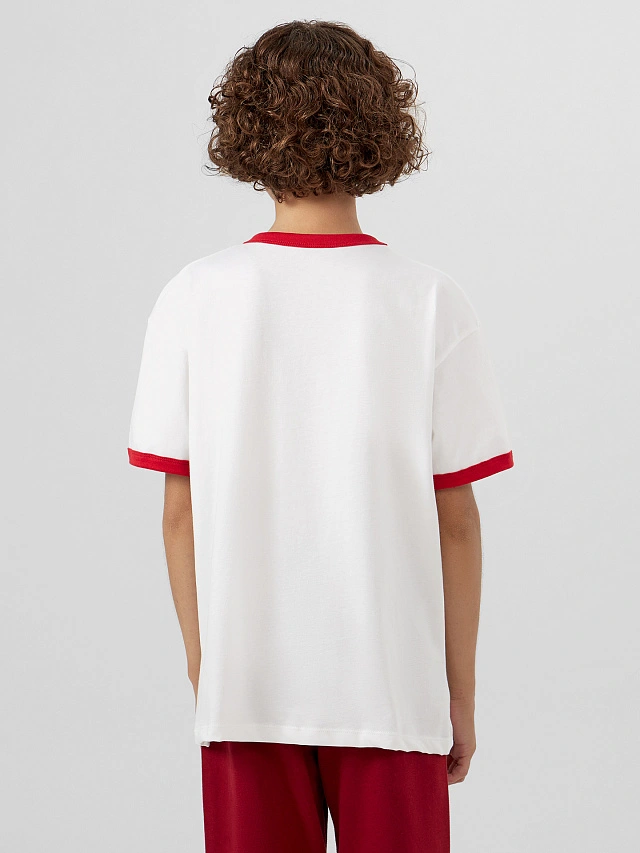 Футболка для мальчиков белая с надписью "Find your dreams" - 4