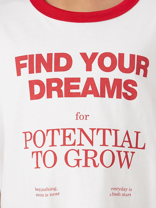 Футболка для мальчиков белая с надписью "Find your dreams" - 6