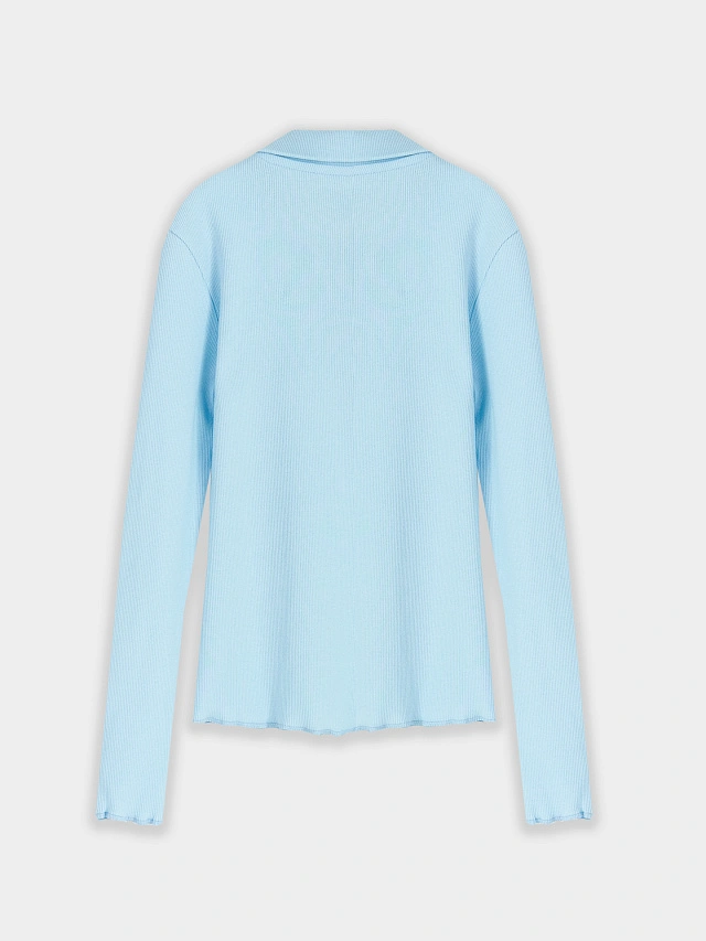 Поло для девочек голубое - 10