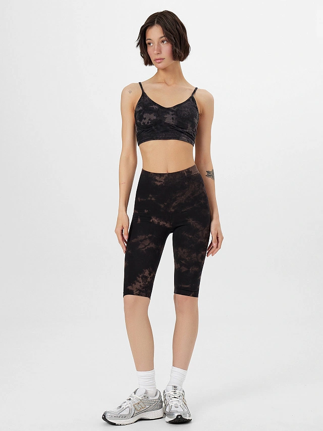 Велосипедки женские черные с принтом - 3