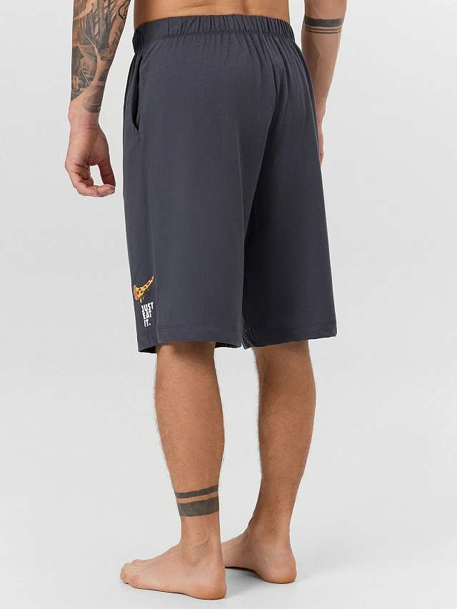 Шорты мужские серые с принтом - 2