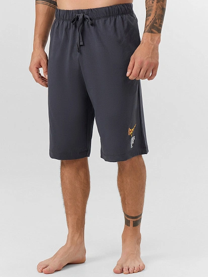 картинка Шорты мужские серые с принтом  от магазина мужской одежды Mark Formelle