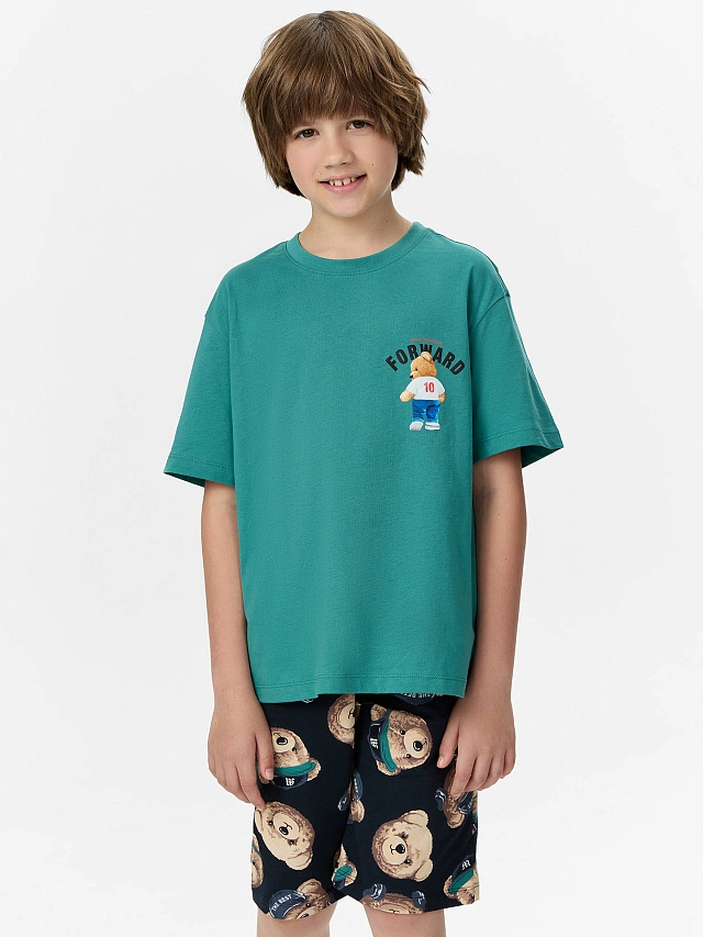 Комплект домашний для мальчиков с принтом в виде мишек - 3