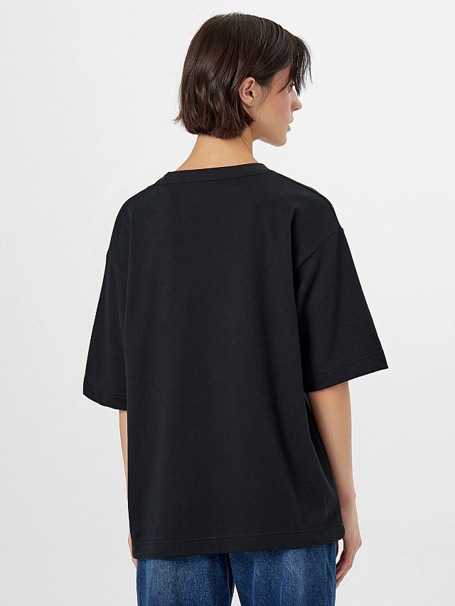 Футболка женская черная - 2