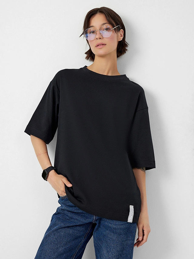 Футболка женская черная - 6