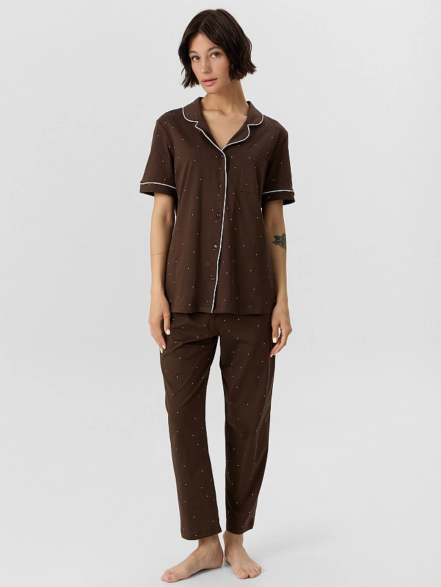 Комплект домашний женский коричневый - 4