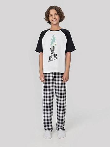 Комплект домашний для мальчиков с принтом и надписью "pro skator"