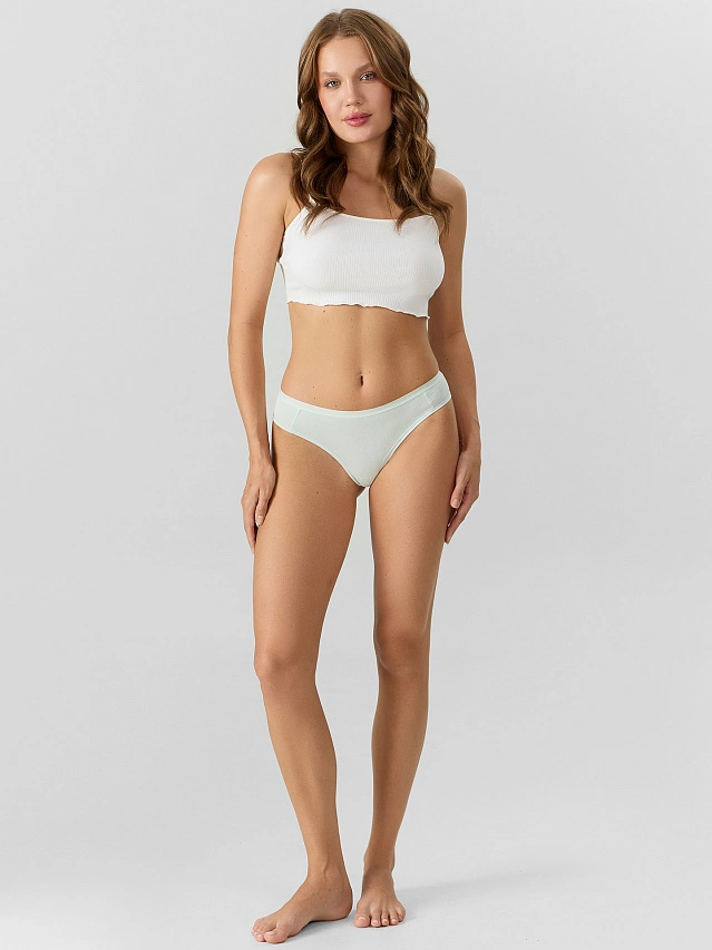 Трусы бразилиана женские голубые - 7