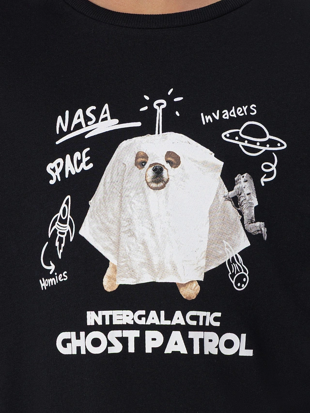 Футболка для мальчиков черная с принтом - 5