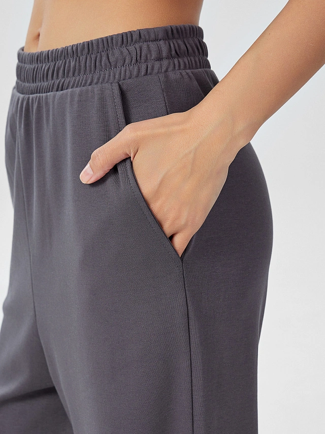 Комплект домашний серый с принтом "Love me" - 8