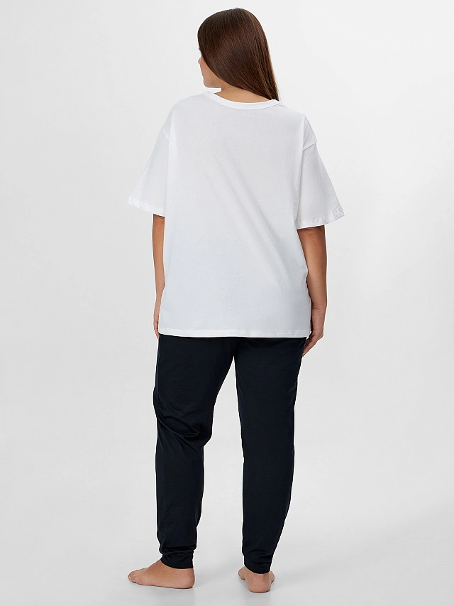 Комплект домашний: футболка и брюки с принтом - 3