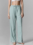 Брюки домашние женские голубые в полоску