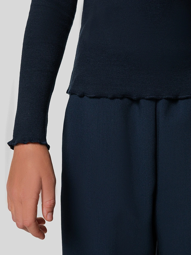 Поло для девочек синее - 7