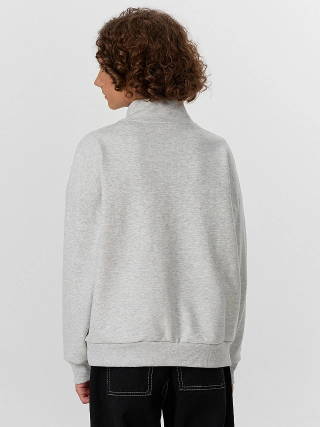 Толстовка для мальчиков серая с принтом - 6