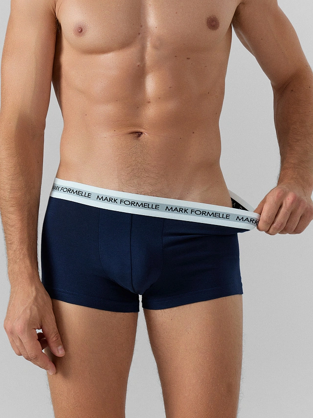 Трусы боксеры мужские синие - 4