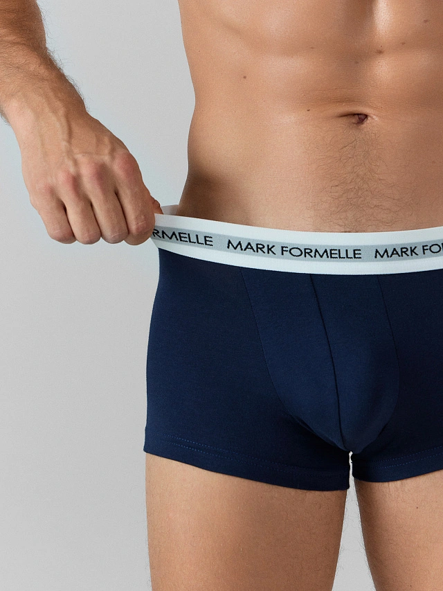 Трусы боксеры мужские синие - 5