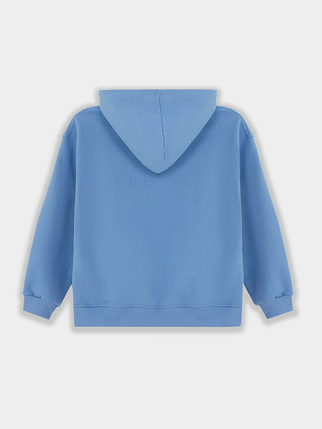 худи для девочек голубое с надписью "keep on shining" - 11