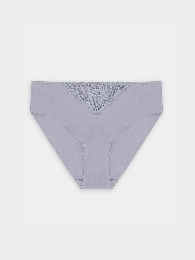 Трусы женские бесшовные серые - 9