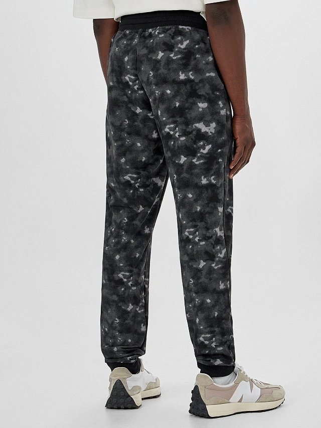 Брюки мужские черные с обработкой тай-дай - 3