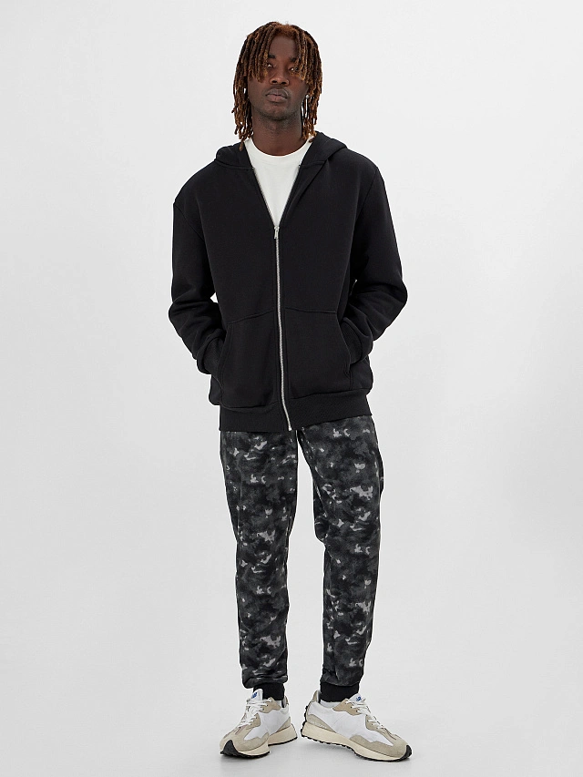 Брюки мужские черные с обработкой тай-дай - 6