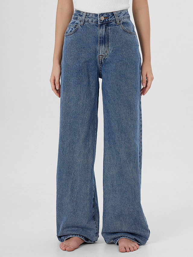 Джинсы женские синие - 4