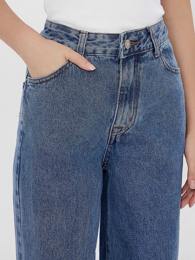 Джинсы женские синие - 7