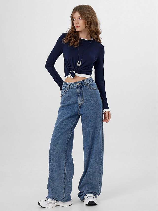 Джинсы женские синие - 9