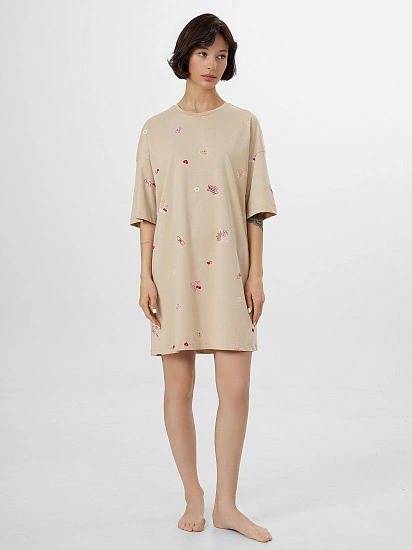 картинка Сорочка ночная женская с печатью от магазина стильной одежды Mark Formelle