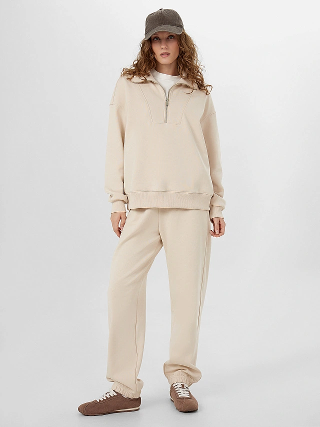 Толстовка женская кремовая - 9