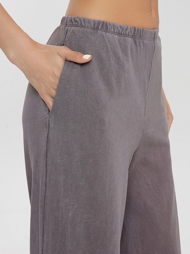 Брюки женские серые с обработкой эйсид - 5