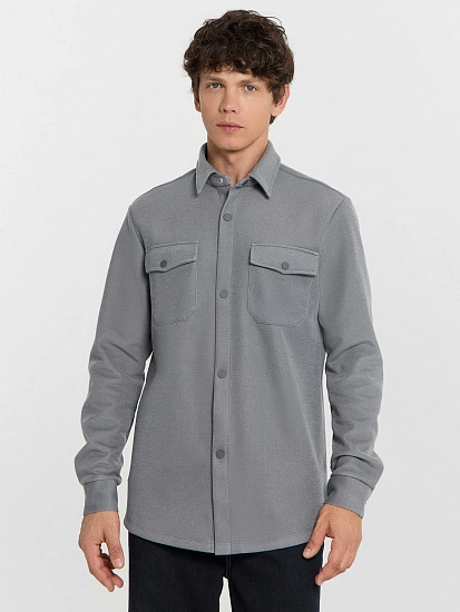 картинка Рубашка мужская серая  от магазина мужской одежды Mark Formelle