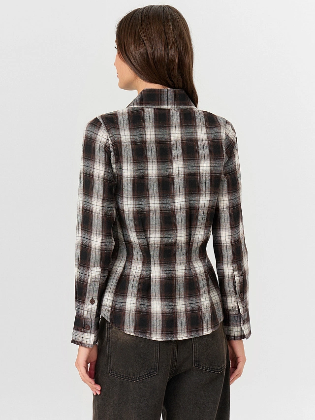 Рубашка женская в клетку - 3