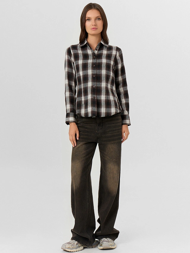 Рубашка женская в клетку - 4