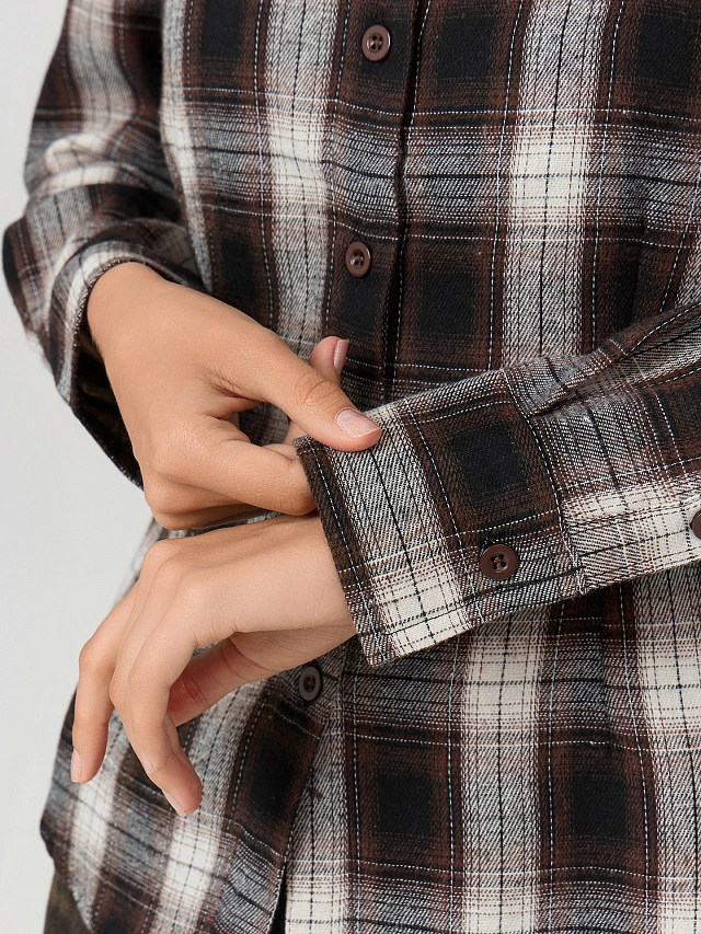 Рубашка женская в клетку - 6