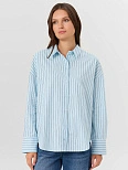 Рубашка женская голубая в полоску