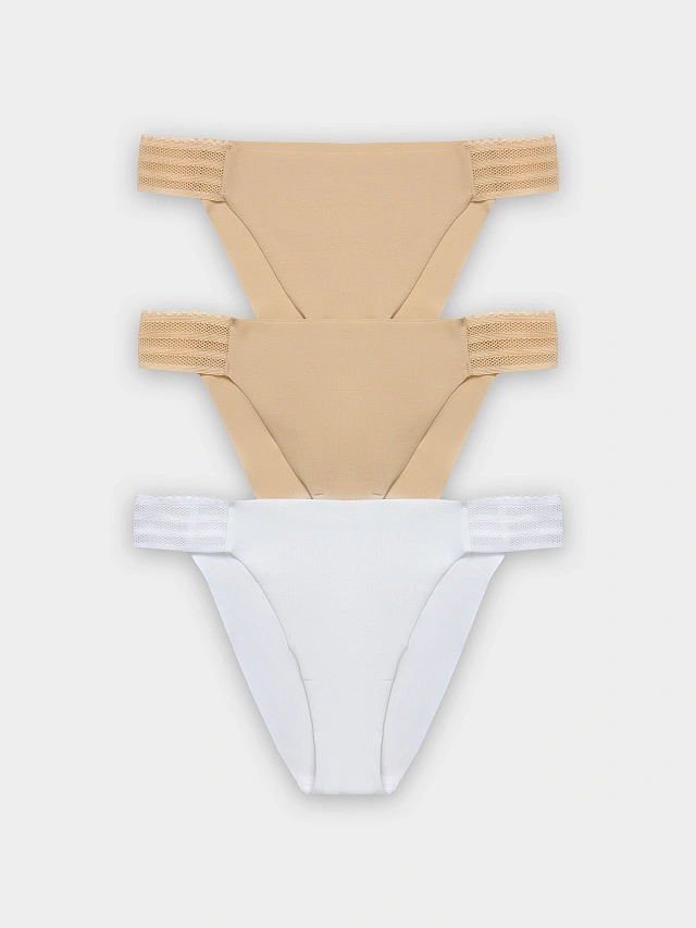 Трусы женские бесшовные в наборе, 3 шт - 9