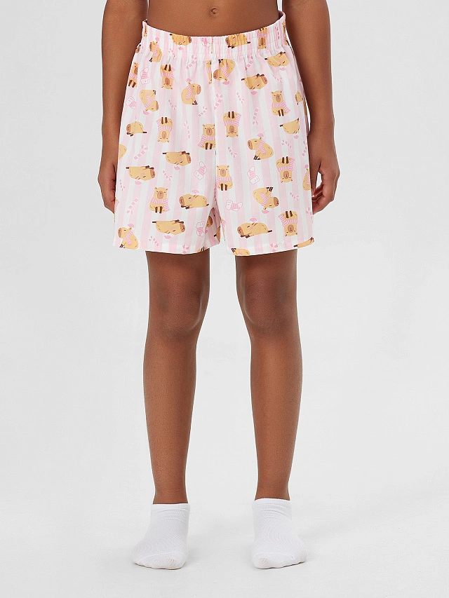 Комплект домашний для девочек с надписью "Capy Holidays" - 6