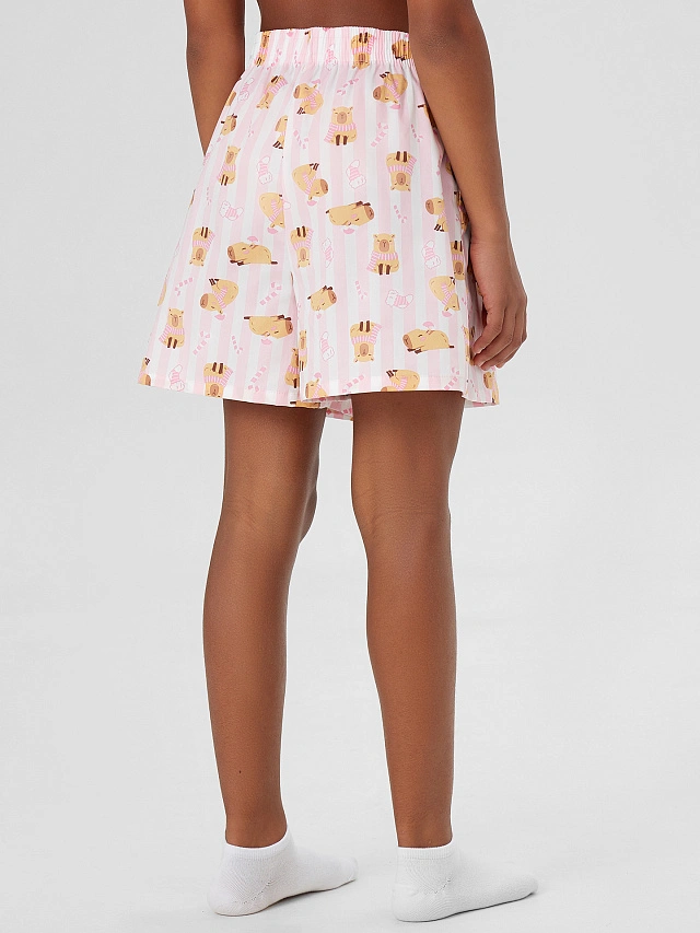 Комплект домашний для девочек с надписью "Capy Holidays" - 8