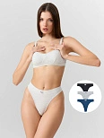 Трусы бразилиана женские в наборе, 3 шт