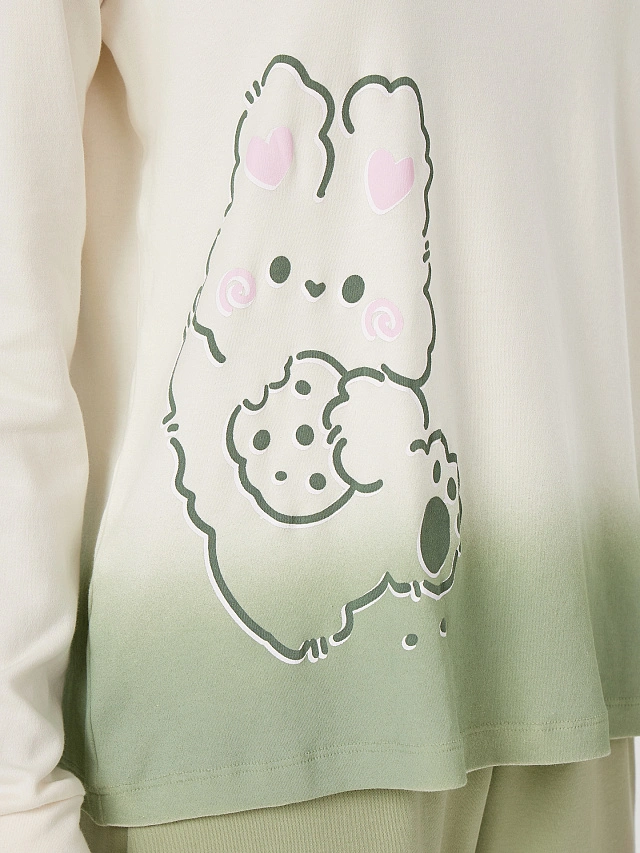 Комплект домашний женский молочный - 9